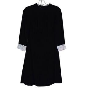 GLOBAL Styled in Paris Women's Black Velvet  Dress Size 12 Vintage Goth Vintage